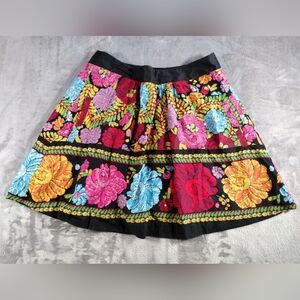 Anthropologie Edme & Esyllte 100% cotton colorful Floral skirt Small